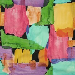 Stretch Cotton Poplin Print – Phantom Black and Rainbow Abstract – Mood Exclusive Color Fields Stretch Cotton Poplin Print – Phantom Black and Rainbow Abstract – Mood Exclusive Color Fields