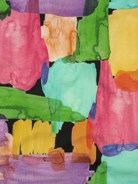 Stretch Cotton Poplin Print – Phantom Black and Rainbow Abstract – Mood Exclusive Color Fields Stretch Cotton Poplin Print – Phantom Black and Rainbow Abstract – Mood Exclusive Color Fields