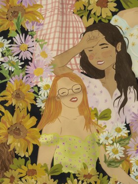 Stretch Cotton Poplin Print – Sky Captain Women and Flowers – Mood Exclusive Femmes au Jardin Stretch Cotton Poplin Print – Sky Captain Women and Flowers – Mood Exclusive Femmes au Jardin