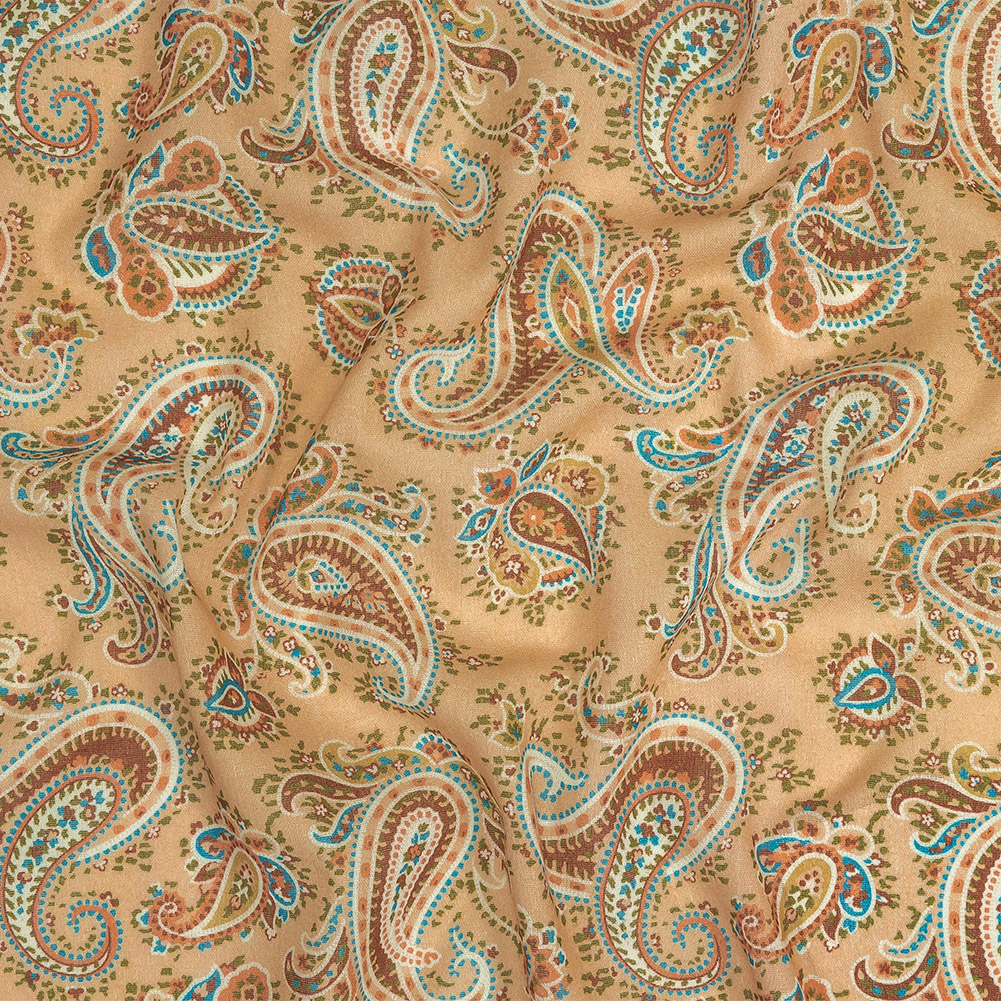 Mood Exclusive Toasted Almond Peacock Revolution Cotton Gauze Mood Exclusive Toasted Almond Peacock Revolution Cotton Gauze