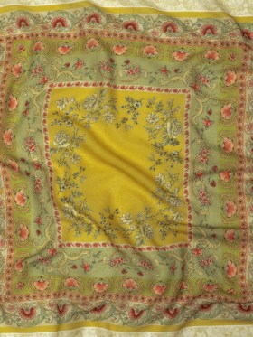 Cotton Gauze Panel – Yellow and Green Floral – Mood Exclusive Palace of Illusions Print Cotton Gauze Panel – Yellow and Green Floral – Mood Exclusive Palace of Illusions Print