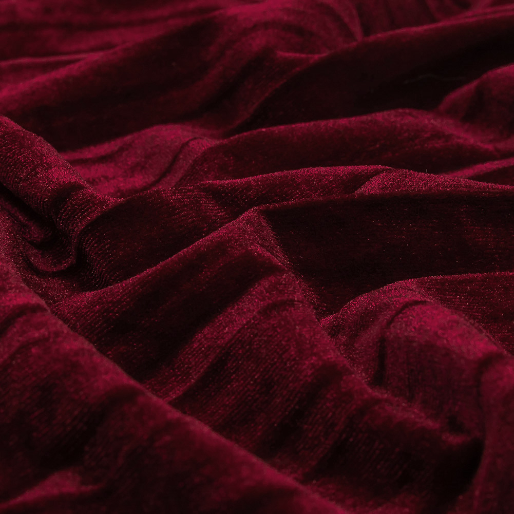 Pleated Velour – Wine – Tver Collection Pleated Velour – Wine – Tver Collection