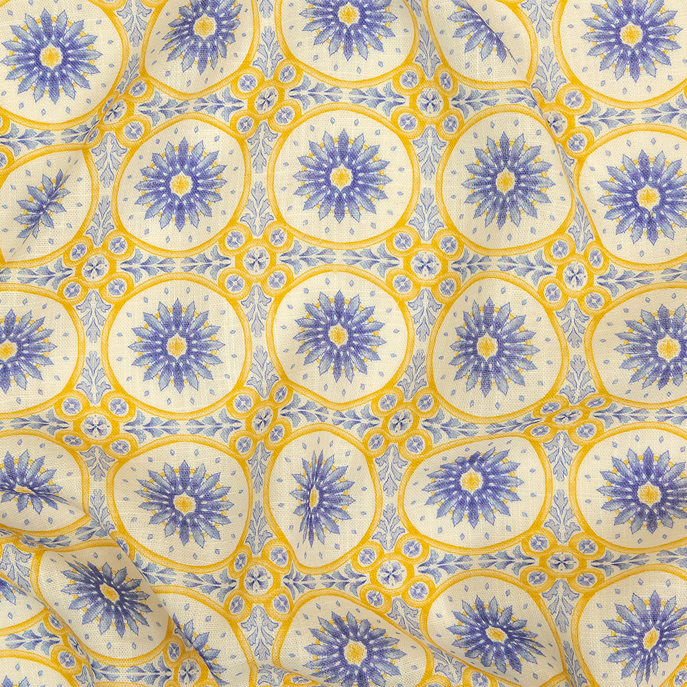 Viscose and Linen Woven Print – Violet Storm and Yellow Floral Tiles – Mood Exclusive Sao Bento Viscose and Linen Woven Print – Violet Storm and Yellow Floral Tiles – Mood Exclusive Sao Bento