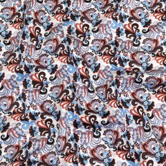 Poinciana, Baby Blue and Misty Lilac Paisley Cotton Sateen Poinciana, Baby Blue and Misty Lilac Paisley Cotton Sateen