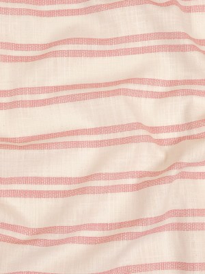 Pink and White Textural Stripes Slubbed Cotton Woven Pink and White Textural Stripes Slubbed Cotton Woven