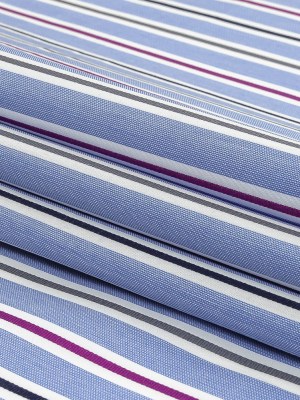 Grapemist, Purple and Stormy Weather Halo Stripes Cotton Shirting Grapemist, Purple and Stormy Weather Halo Stripes Cotton Shirting