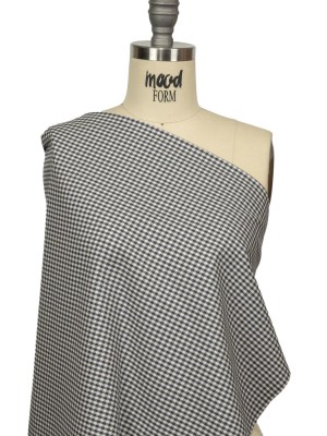 Navy and Birch Checked Cotton Herringbone Twill Shirting Navy and Birch Checked Cotton Herringbone Twill Shirting