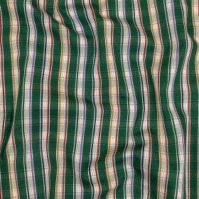 Green, Purple and Yellow Subtle Plaid Stripes Cotton Shirting Green, Purple and Yellow Subtle Plaid Stripes Cotton Shirting