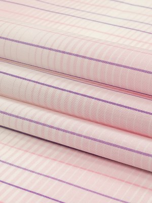 Pink, Purple and White Gradient Pinstripes Cotton Shirting Pink, Purple and White Gradient Pinstripes Cotton Shirting