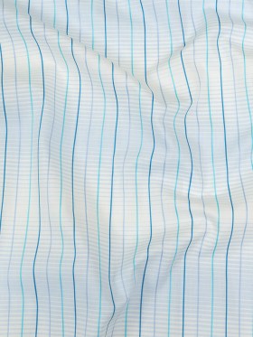 Blue, Aqua and White Gradient Pinstripes Cotton Shirting Blue, Aqua and White Gradient Pinstripes Cotton Shirting