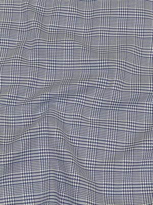 Marlin and White Glen Plaid Cotton Twill Marlin and White Glen Plaid Cotton Twill