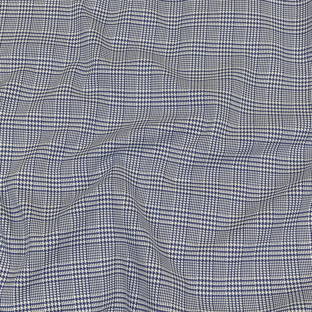Marlin and White Glen Plaid Cotton Twill Marlin and White Glen Plaid Cotton Twill