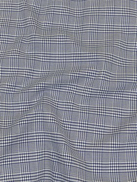 Marlin and White Glen Plaid Cotton Twill Marlin and White Glen Plaid Cotton Twill