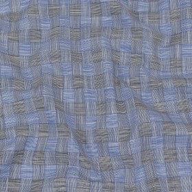 Blue, Star White and Caviar Basketweave Slubbed Cotton Woven Blue, Star White and Caviar Basketweave Slubbed Cotton Woven
