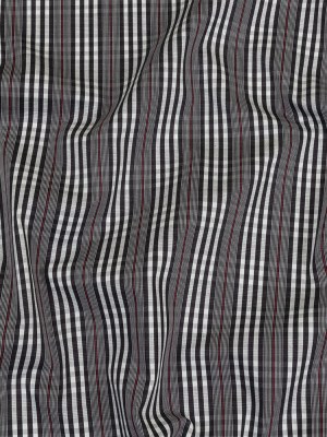 Black Onyx, Red and White Subtle Plaid Cotton Poplin Black Onyx, Red and White Subtle Plaid Cotton Poplin