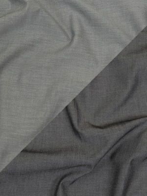 Obsidian and Ultimate Gray Double Faced Cotton Twill Shirting Obsidian and Ultimate Gray Double Faced Cotton Twill Shirting