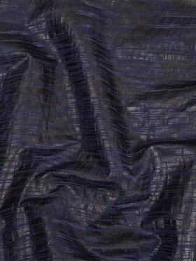 Night Sky Striped Cotton and Polyester Dobby with Gunmetal Striated Foil Topcoat Night Sky Striped Cotton and Polyester Dobby with Gunmetal Striated Foil Topcoat