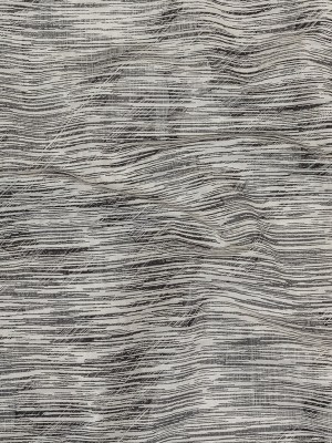 Obsidian and White Striated Lamination Striped Cotton and Polyester Dobby Obsidian and White Striated Lamination Striped Cotton and Polyester Dobby