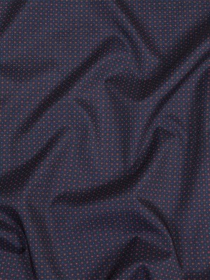 Black Iris, Red and White Tiny Medallions Stretch Polyester Woven Black Iris, Red and White Tiny Medallions Stretch Polyester Woven