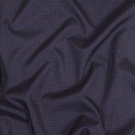 Black Iris, Red and White Tiny Medallions Stretch Polyester Woven Black Iris, Red and White Tiny Medallions Stretch Polyester Woven