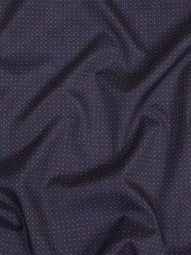 Black Iris, Red and White Tiny Medallions Stretch Polyester Woven Black Iris, Red and White Tiny Medallions Stretch Polyester Woven