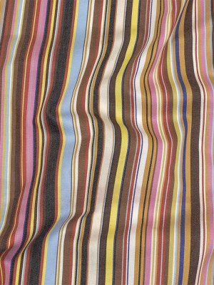 Pink, Yellow and Brown Barcode Stripe Cotton Twill Pink, Yellow and Brown Barcode Stripe Cotton Twill