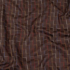 Red, Blue and Brown Bricks Cotton Jacquard Red, Blue and Brown Bricks Cotton Jacquard