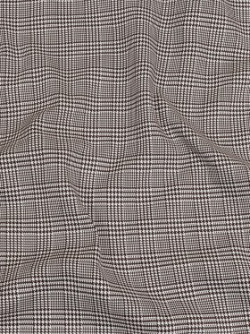 Peppercorn and White Glen Plaid Twill Cotton Shirting Peppercorn and White Glen Plaid Twill Cotton Shirting