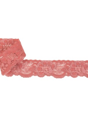 Old Rose Floral Stretch Lace Trim – 1.25″ Old Rose Floral Stretch Lace Trim – 1.25″