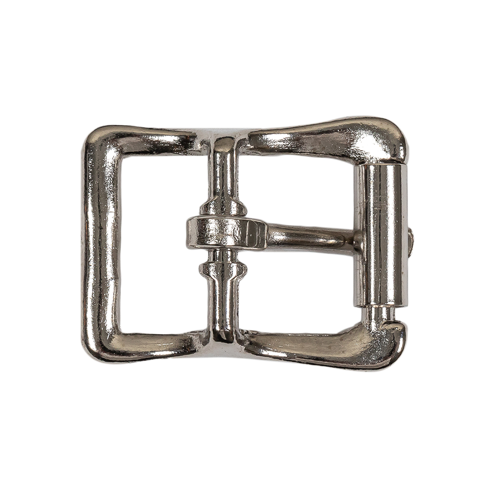 Silver Bent Organic Rectangle Metal Buckle - 1" x 1.25"