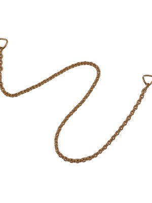 Gold Textured Chain Purse Strap with Triangular Rings – 16″ x 0.375″ Gold Textured Chain Purse Strap with Triangular Rings – 16″ x 0.375″