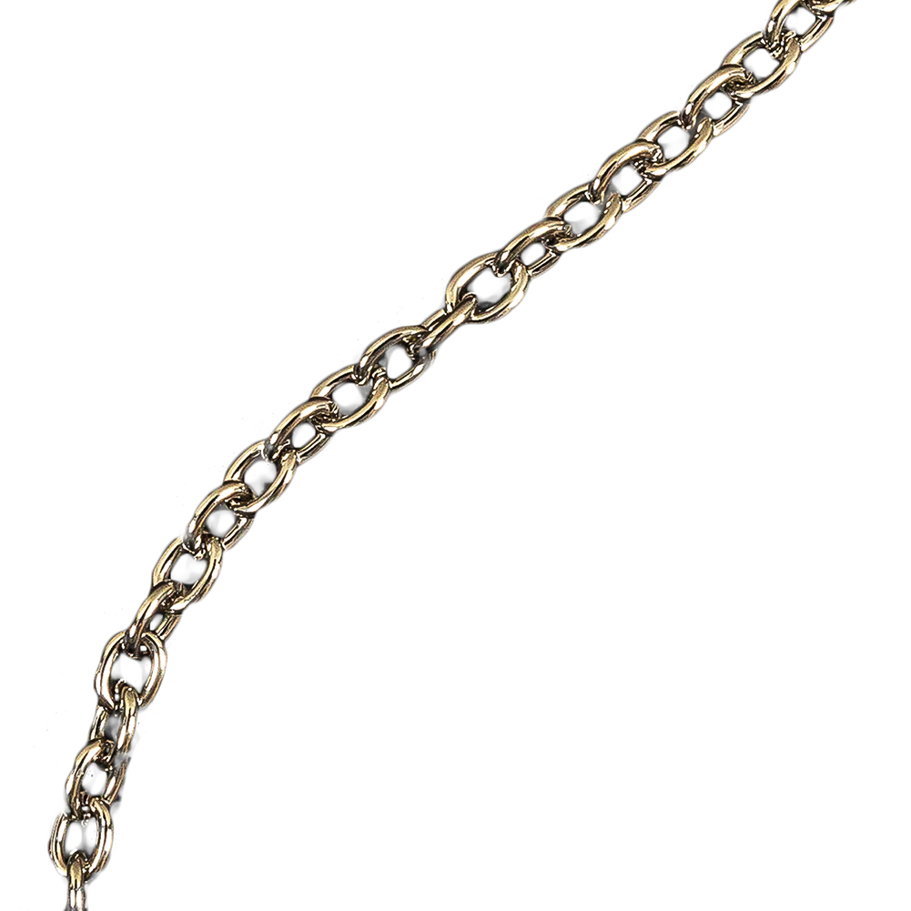 Silver Chain Purse Strap with O Rings - 44" X 0.375"