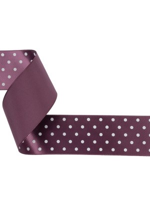 Purple and White Polka Dot Satin Ribbon – 1.5″ Purple and White Polka Dot Satin Ribbon – 1.5″