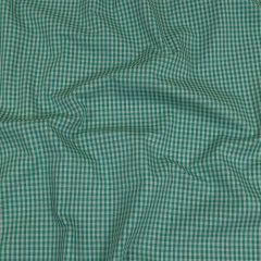 Green and Gray Checked Cotton and Polyester Shirting Green and Gray Checked Cotton and Polyester Shirting