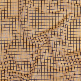 Yellow and Blue Ribbon Checks and Diamonds Cotton and Polyester Dobby Shirting Yellow and Blue Ribbon Checks and Diamonds Cotton and Polyester Dobby Shirting