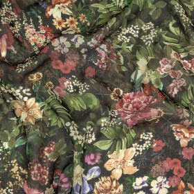 Mood Exclusive Black Botanical Bounty Viscose Georgette Mood Exclusive Black Botanical Bounty Viscose Georgette