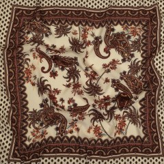 Viscose Crepe Panel – Beige and Burgundy Paisley Decorative Squares – Mood Exclusive Destination Dubai Viscose Crepe Panel – Beige and Burgundy Paisley Decorative Squares – Mood Exclusive Destination Dubai