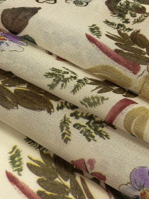 Mood Exclusive White Morning Glories Viscose Georgette Mood Exclusive White Morning Glories Viscose Georgette