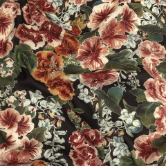 Polyester Charmeuse Print – Black, Red and Blue Floral – Mood Exclusive Misty Morning Polyester Charmeuse Print – Black, Red and Blue Floral – Mood Exclusive Misty Morning