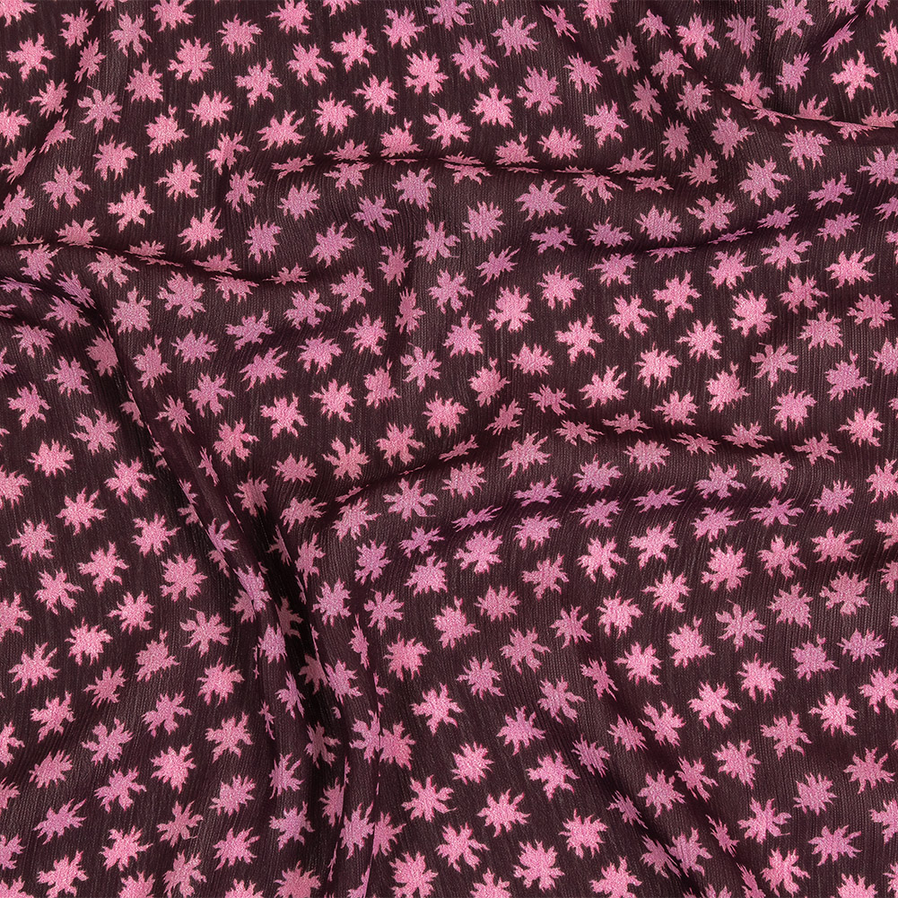 Mood Exclusive Purple Fine Fireworks Crinkled Polyester Georgette Mood Exclusive Purple Fine Fireworks Crinkled Polyester Georgette