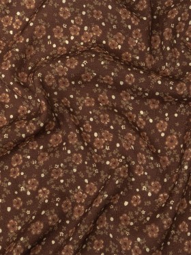 Gauzy Viscose Crepe Print – Brown Floral – Mood Exclusive Healing of Winter Gauzy Viscose Crepe Print – Brown Floral – Mood Exclusive Healing of Winter