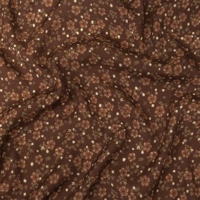 Gauzy Viscose Crepe Print – Brown Floral – Mood Exclusive Healing of Winter Gauzy Viscose Crepe Print – Brown Floral – Mood Exclusive Healing of Winter