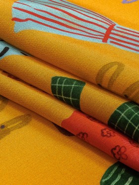 Mood Exclusive Yellow Laundry Day Viscose Poplin Mood Exclusive Yellow Laundry Day Viscose Poplin