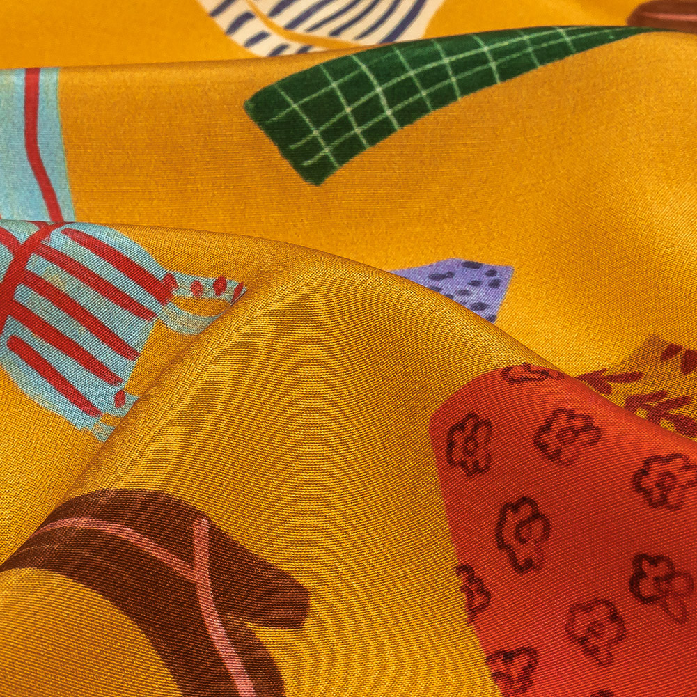 Mood Exclusive Yellow Laundry Day Viscose Poplin