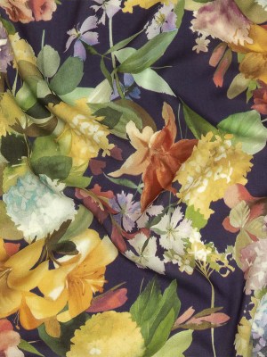 Tencel Woven Print – Navy, Green and Yellow Floral – Mood Exclusive Towards the Tropics Tencel Woven Print – Navy, Green and Yellow Floral – Mood Exclusive Towards the Tropics