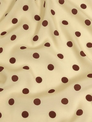 Sustainable Viscose Woven Print – Cream and Brown Polka Dots – Mood Exclusive Rockabilly Revue Sustainable Viscose Woven Print – Cream and Brown Polka Dots – Mood Exclusive Rockabilly Revue