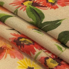 Gauzy Wrinkled Rayon Woven Print – Beige, Pink and Yellow Floral – Mood Exclusive Flower Stand Gauzy Wrinkled Rayon Woven Print – Beige, Pink and Yellow Floral – Mood Exclusive Flower Stand