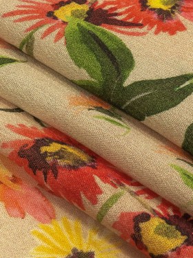 Gauzy Wrinkled Rayon Woven Print – Beige, Pink and Yellow Floral – Mood Exclusive Flower Stand Gauzy Wrinkled Rayon Woven Print – Beige, Pink and Yellow Floral – Mood Exclusive Flower Stand