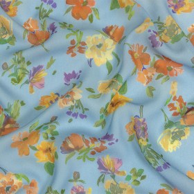 Mood Exclusive Blue Artist’s Allure Viscose Georgette Mood Exclusive Blue Artist’s Allure Viscose Georgette