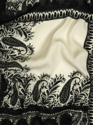 Viscose Crepe Print – Black and Cream Paisley Patches – Mood Exclusive Speak and Enter Viscose Crepe Print – Black and Cream Paisley Patches – Mood Exclusive Speak and Enter